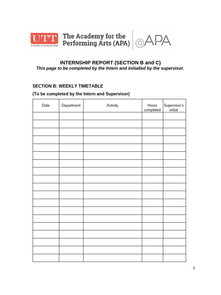 Section+B%26C+INTERNSHIP+REPORT+2021+for+Intern+and+Supervisor | PDF