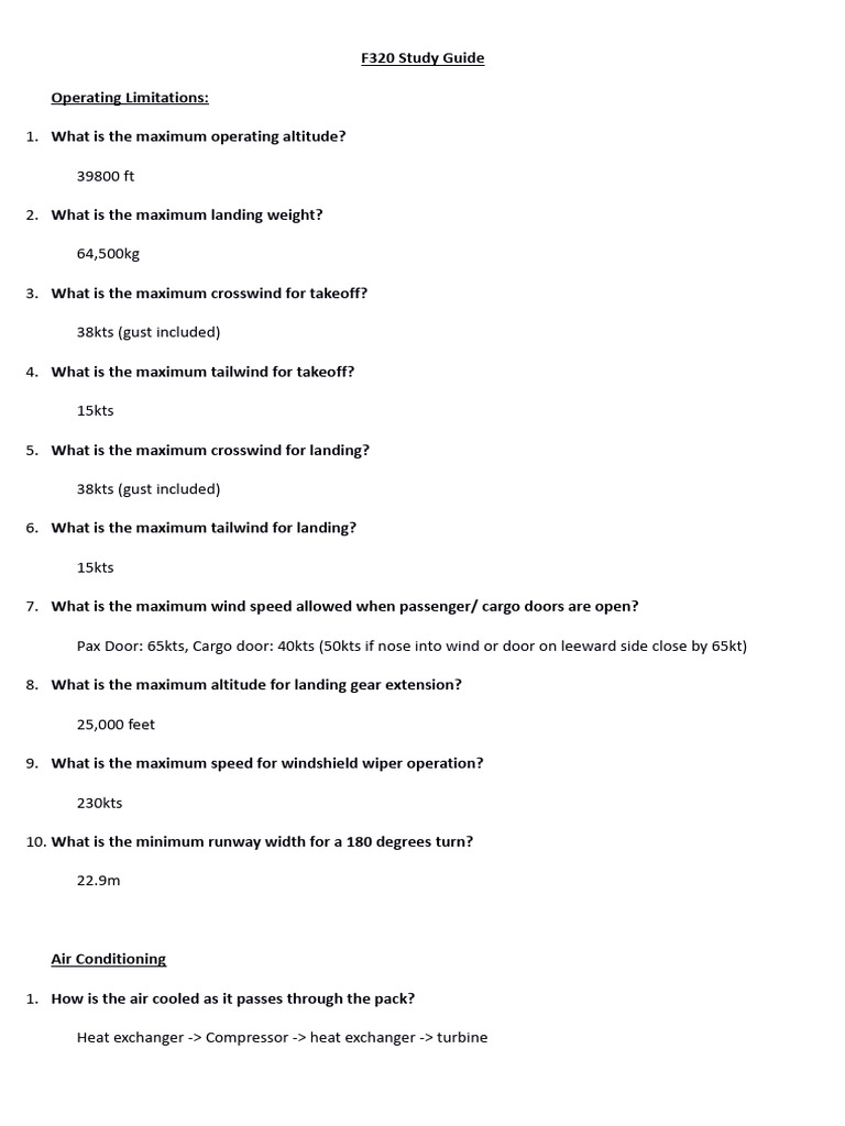 F320 Study Guide | PDF