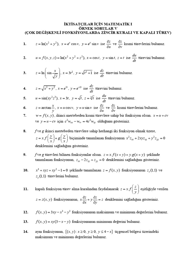 Örnek Sorular V | PDF