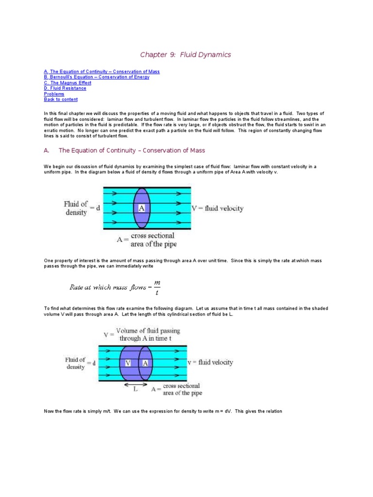 Fluid Dynamics Exploring the Properties of Moving Fluids Through the