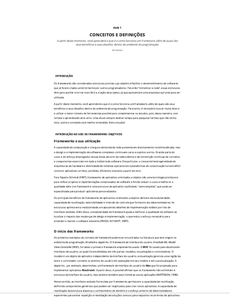 Frameworks 1 | PDF