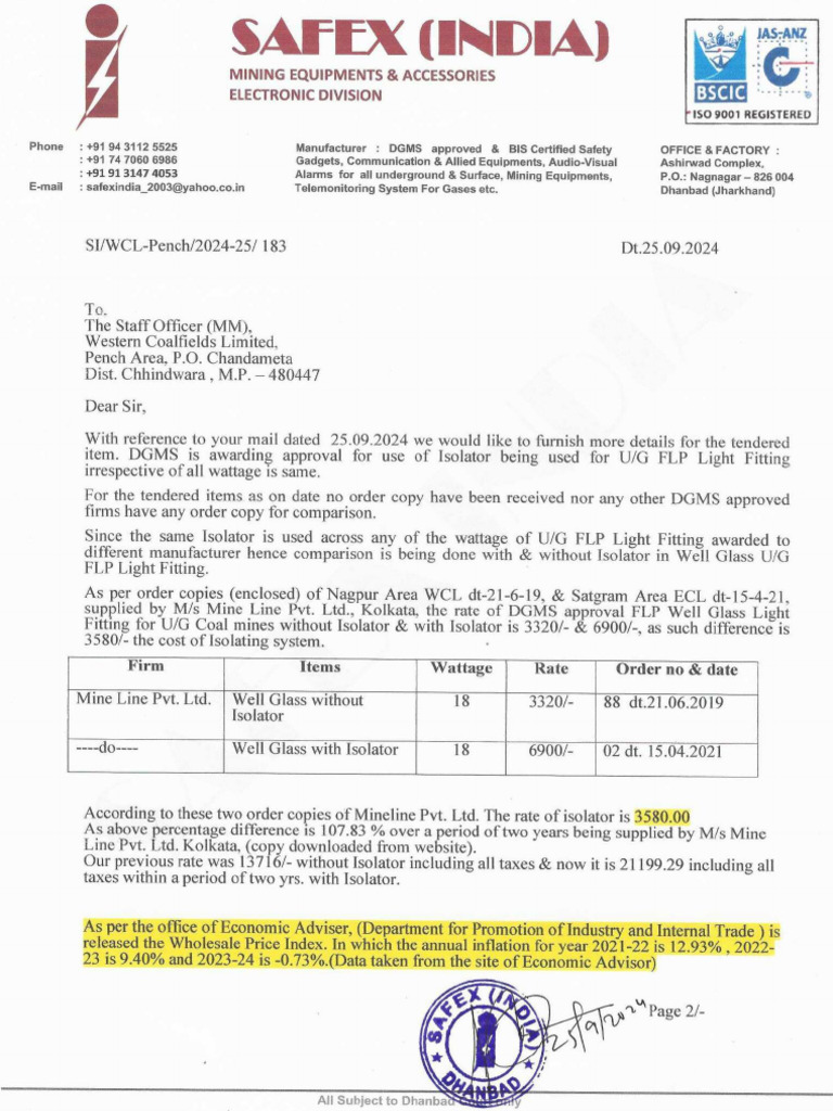 Pench Price Justification | PDF
