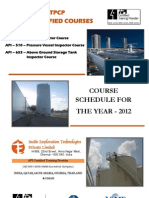 API Schedule 2012