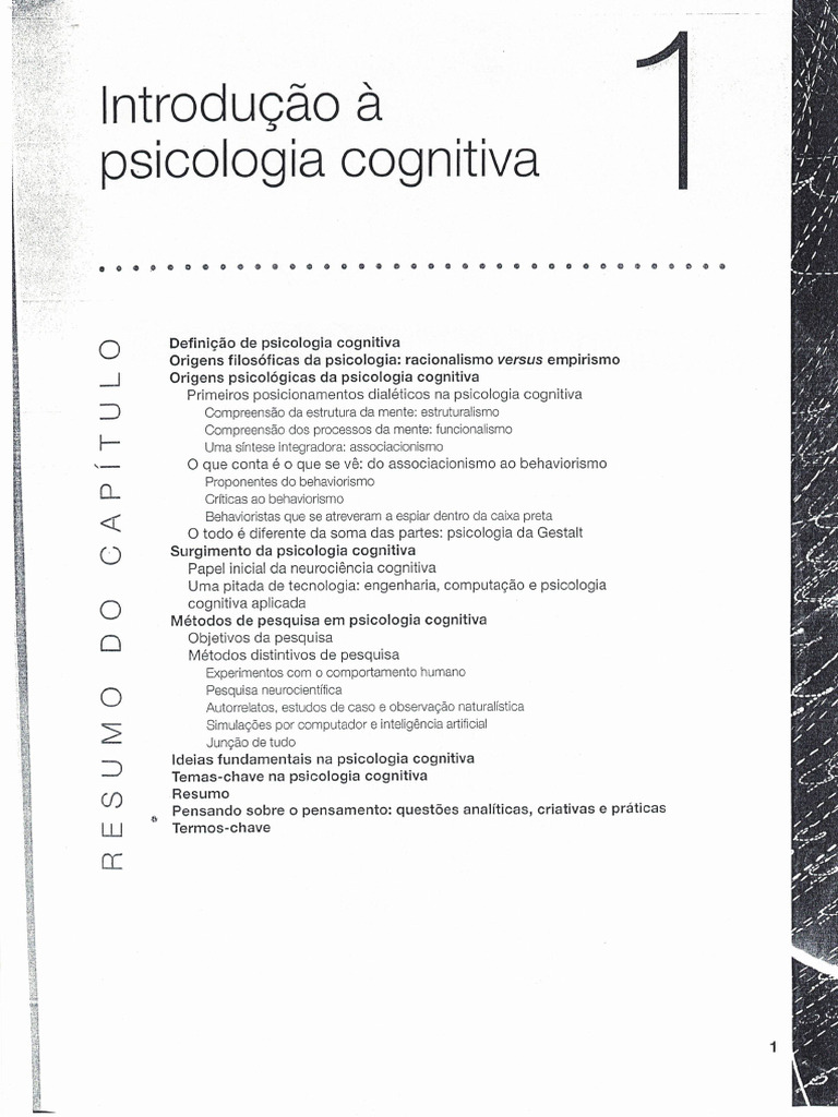 Texto - Introdução A Psicologia Cognitiva | PDF