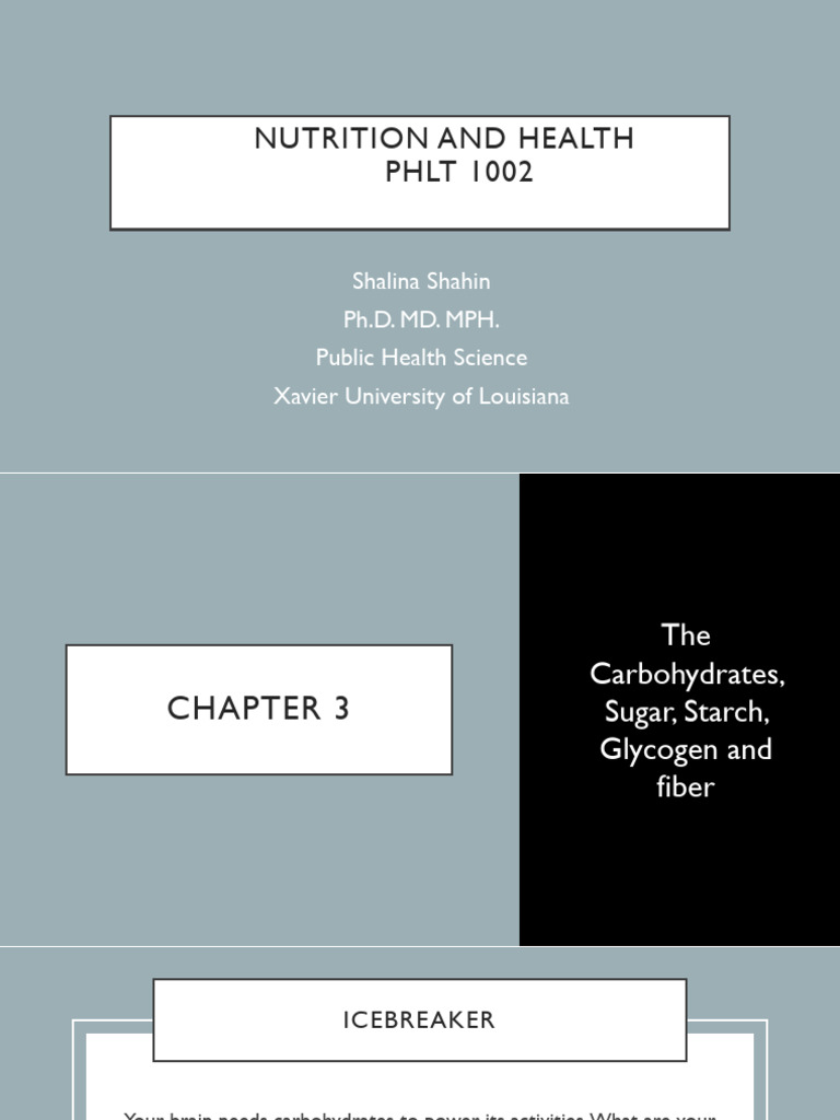 Understanding Carbohydrates and Health | PDF | Carbohydrates | Nutrition