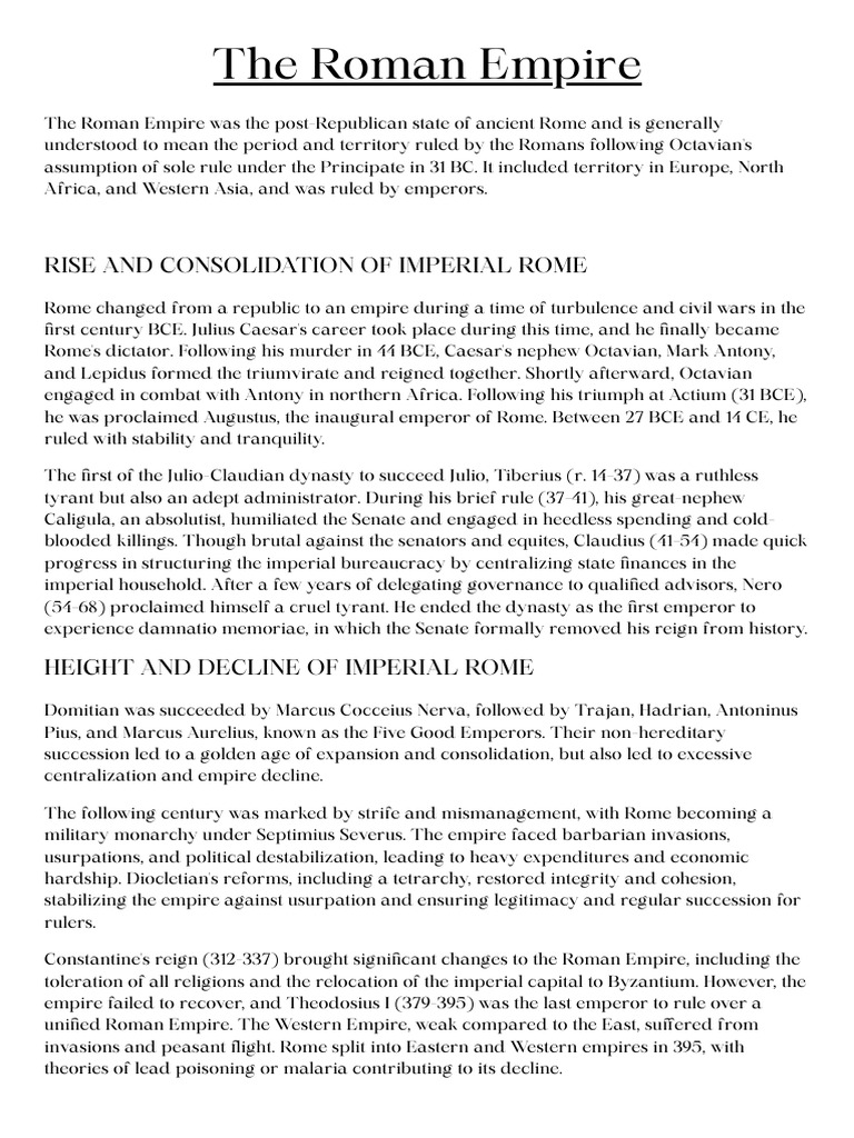 Roman Empire | PDF