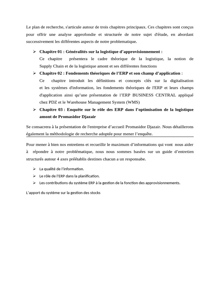 Le Plan de Recherche | PDF