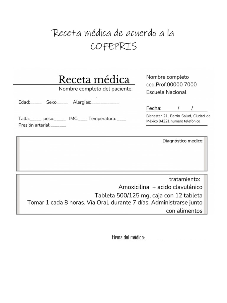 Receta Médica COFEPRIS | PDF | Relaciones personales, crianza y