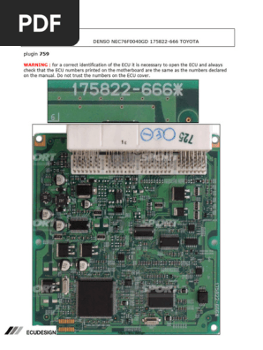 Denso Nec76f0040gd 175822-666 Toyota | PDF