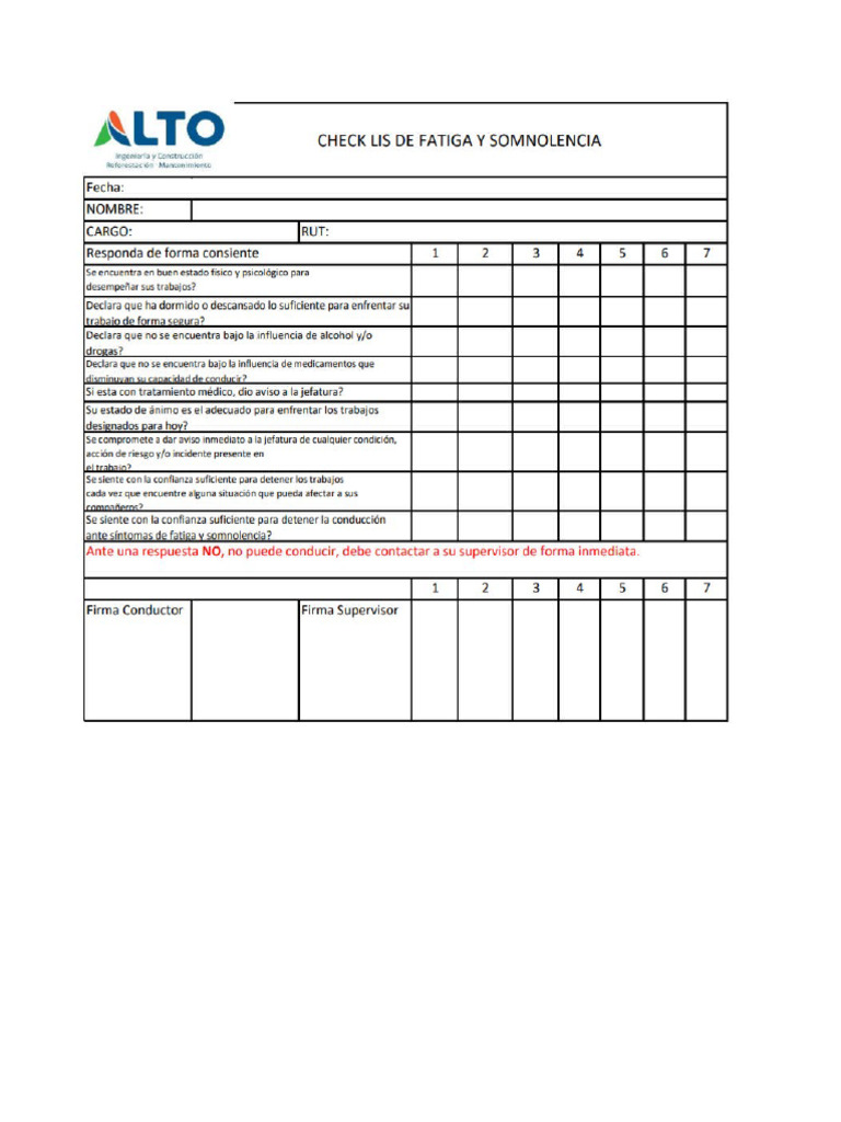 Check List Mini Bus Completo | PDF
