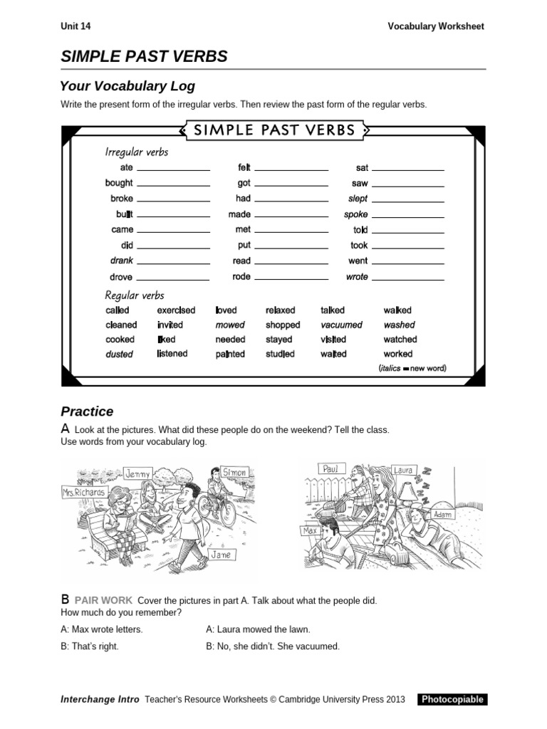 Unit14 Vocabulary Worksheet | PDF