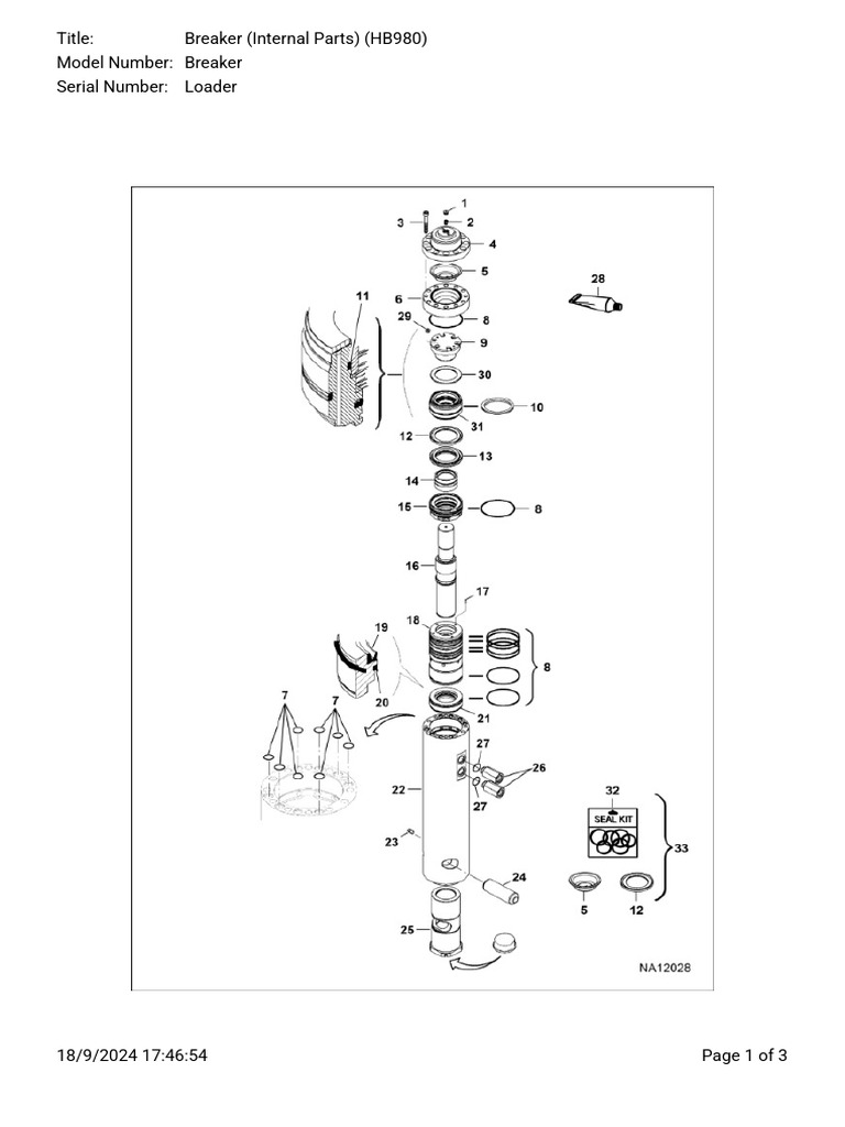 Breaker (Internal Parts) (HB980) - Breaker | PDF