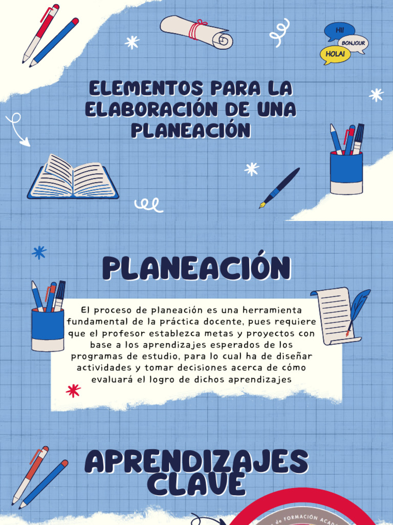 Elementos para La Elaboración de Una Planeación | PDF | Enseñando ...