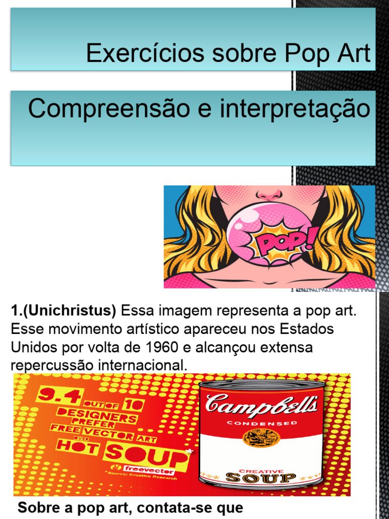Exerc. Sobre Pop Art | PDF