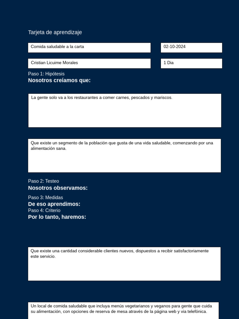 For Learning Card