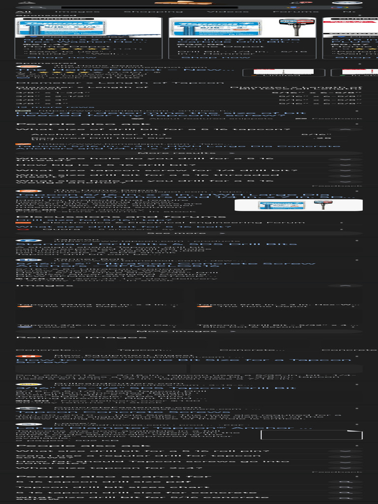 516 Tapcon Drill Size Google Search PDF