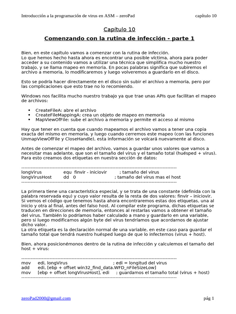 10-Introducción A La Programación de Virus en ASM | PDF | Archivo de ...