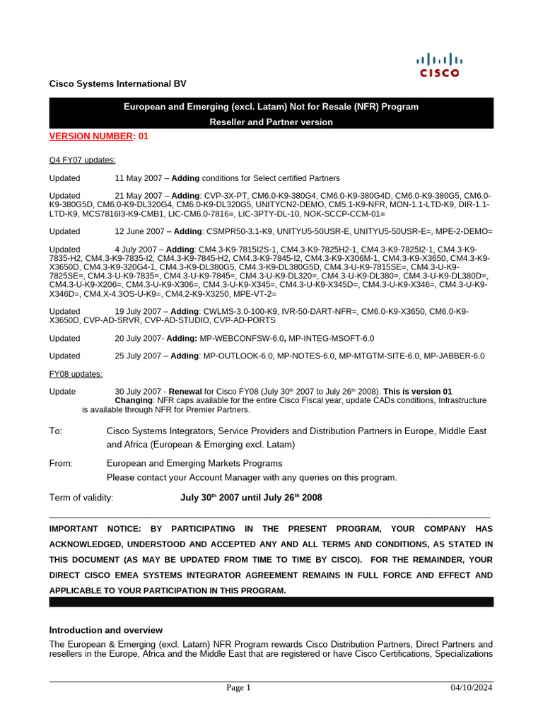 NFR Programm e | PDF