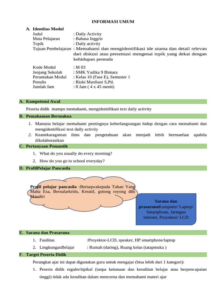 Modul 3 Daily Activity Pdf