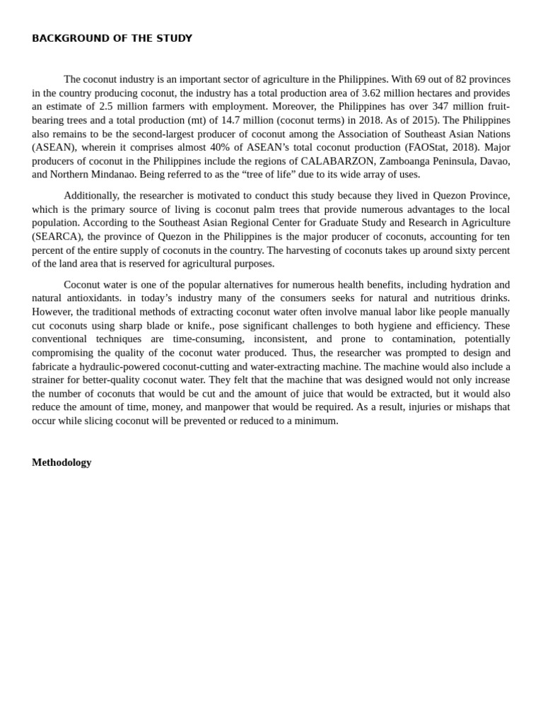 Background of The Study | PDF