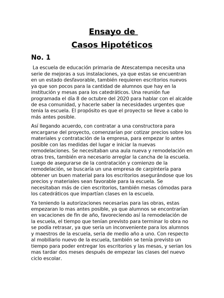 Casos Hipotéticos | PDF