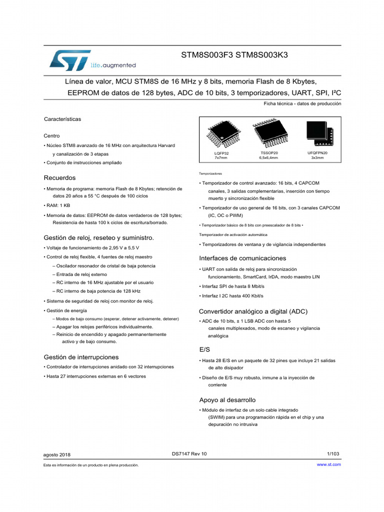 Data Sheet Microcontrolador | PDF
