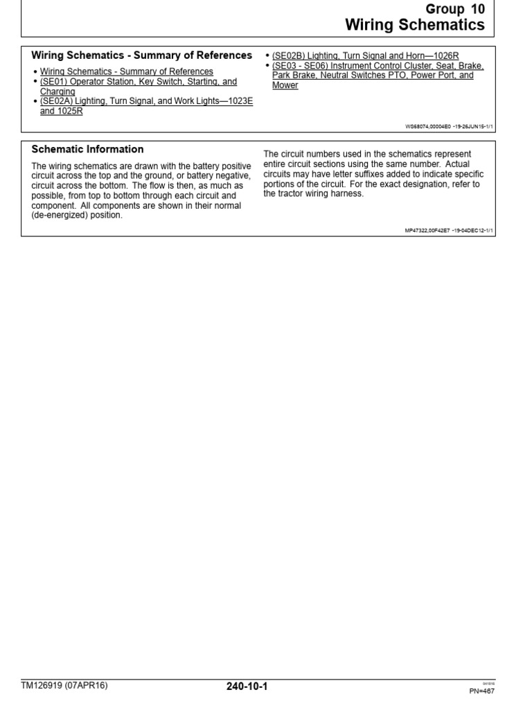1025R, 1026R, 1023E Wiring Diagram | PDF