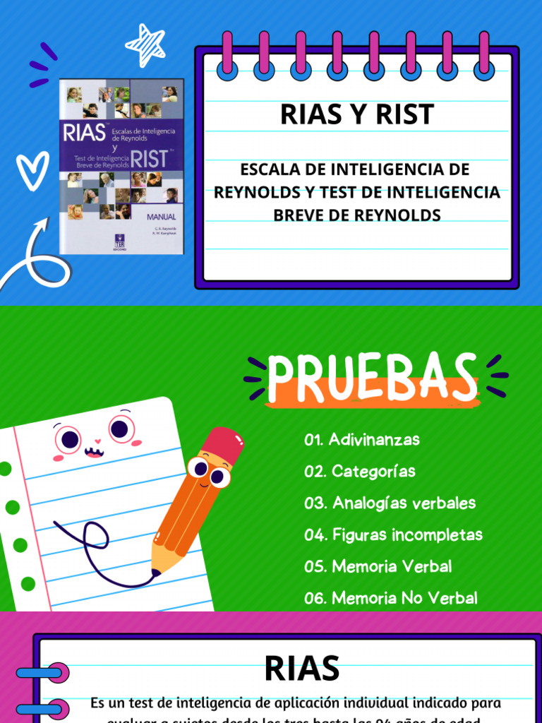PDF Rias y Rist Escala de Inteligencia de Reynolds y Test de ...