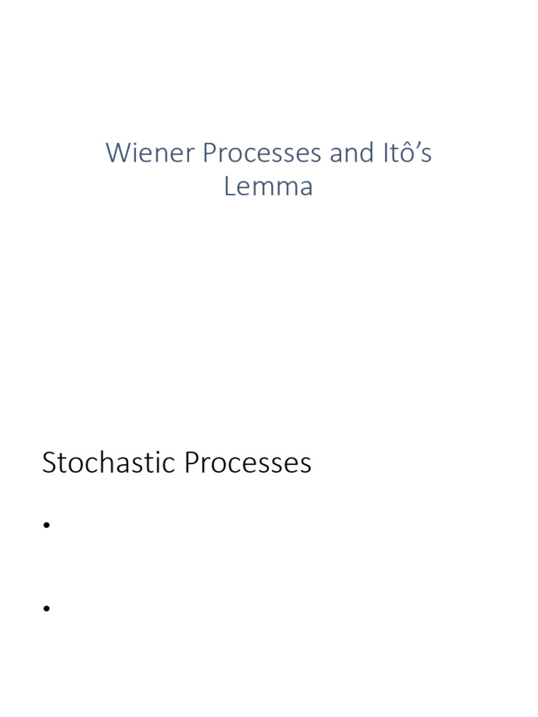 Wiener Process - Revised | PDF