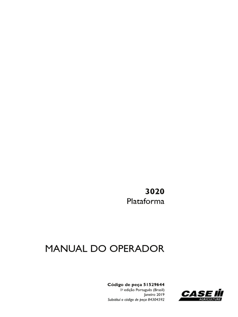 3020 - Manual Do Operador | PDF