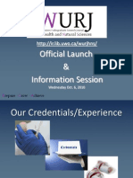 WURJHNS Official Launch & Information Session (2010)