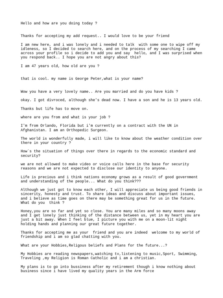 Michael Chat Format | PDF