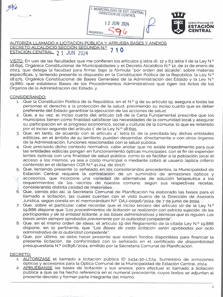 Decreto 710 | PDF