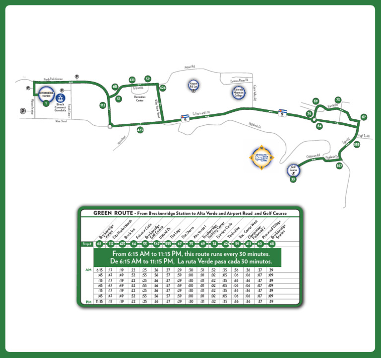 Breckenridge Green Route Schedule | PDF