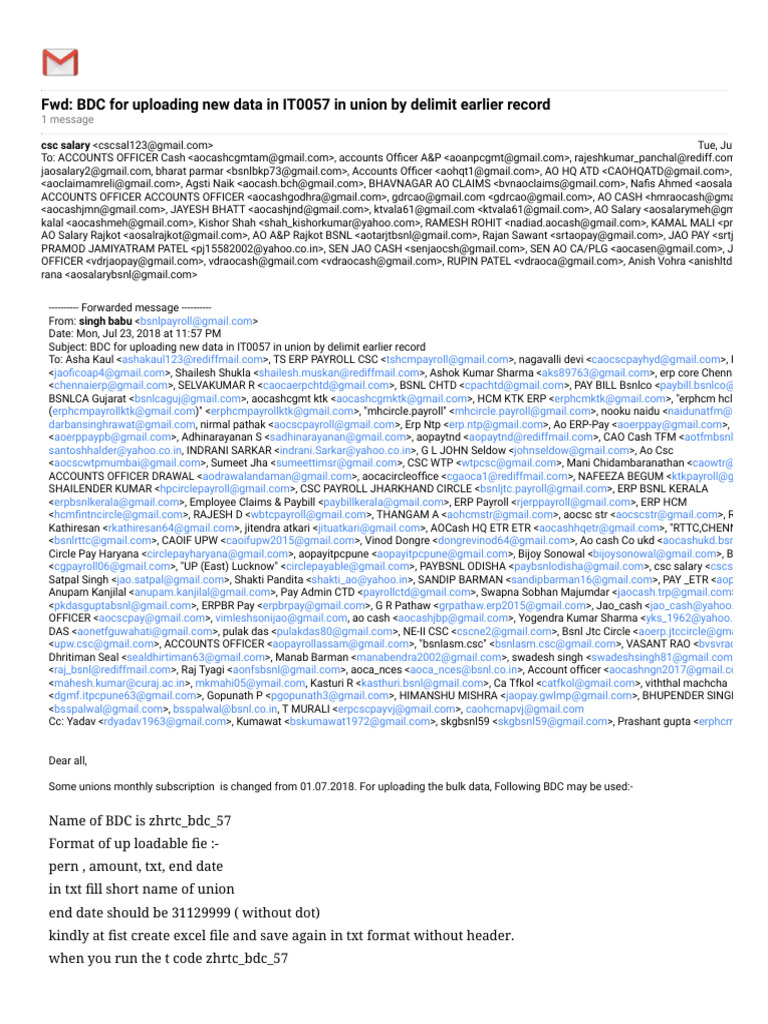 BDC Data Upload Instructions for IT0057 | PDF