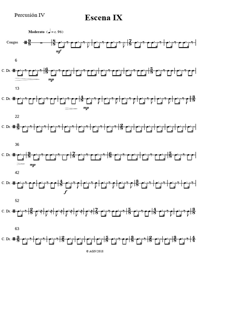 Maafa - Escena IX - Percusión IV | PDF