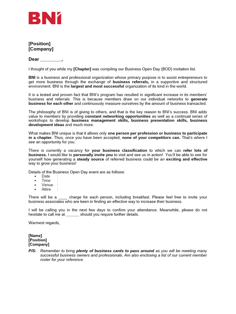 BOD Invitation template 2 PDF