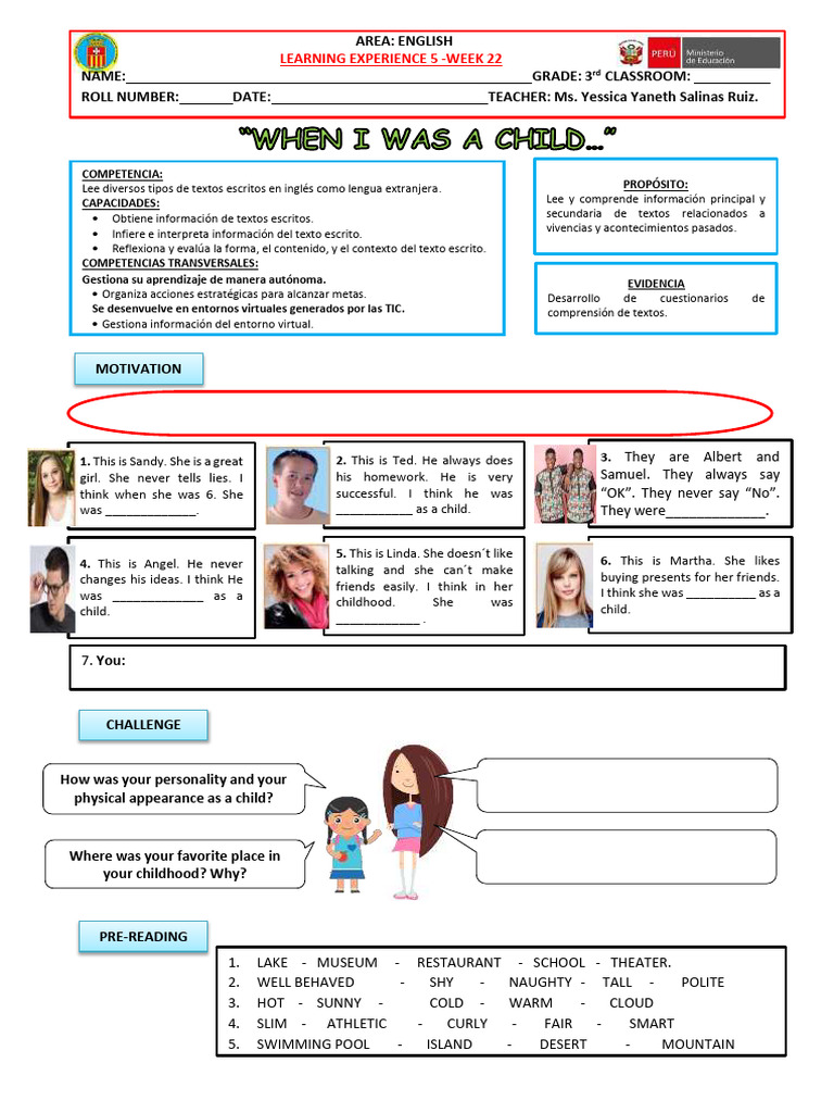 Ss READING WORKSHEET-WEEK 22 | PDF