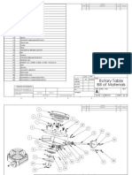 Rotary Table Bill of Materials A: Title