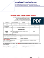 Defect / Non Compliance Report