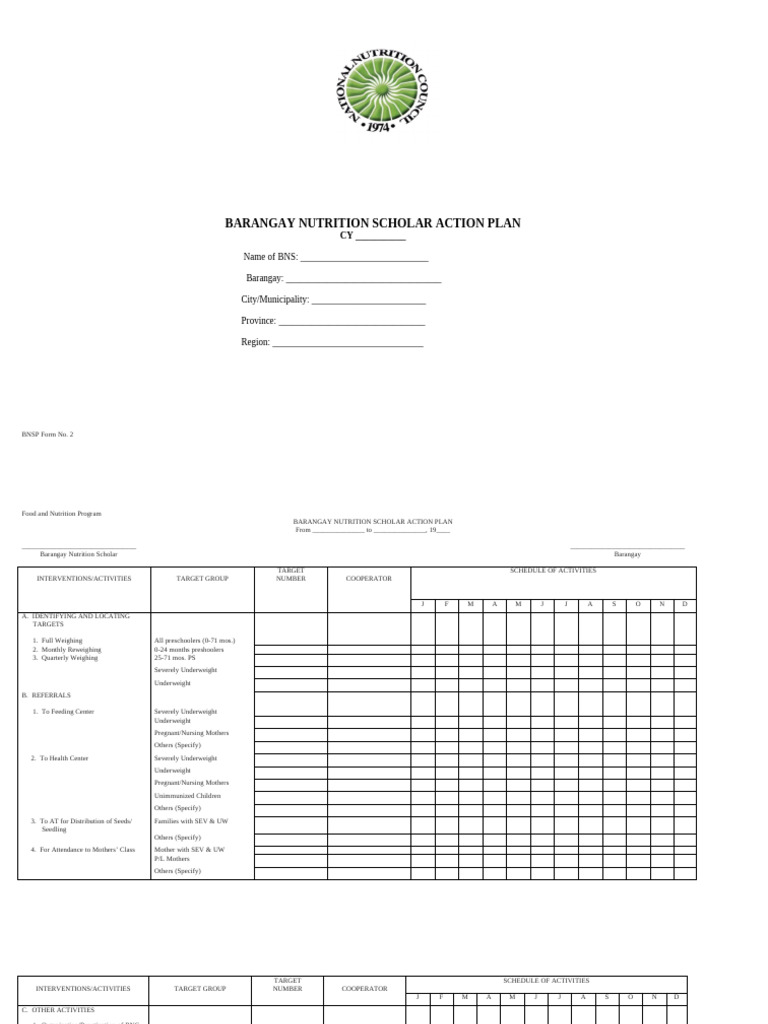 BNSAP Form Final | PDF