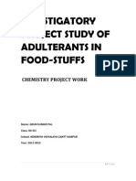 Investigatory Project Study of Adulterants in Food