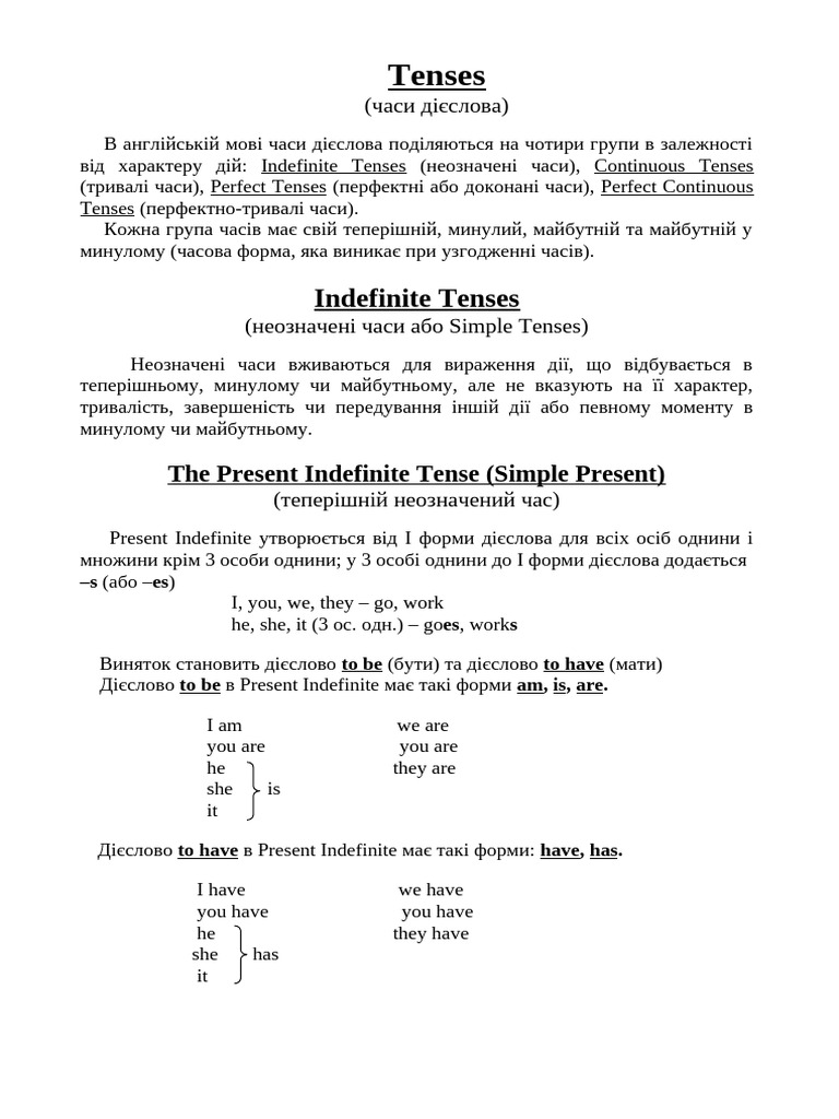 Tenses | PDF