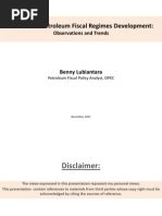 Worldwide Petroleum Fiscal Regimes Development Observations And Trends