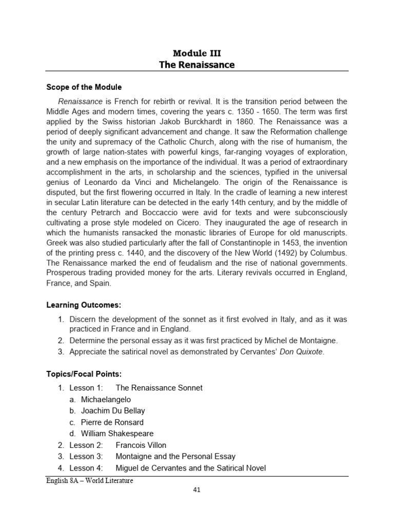 Eng 8, Mod 3 | PDF