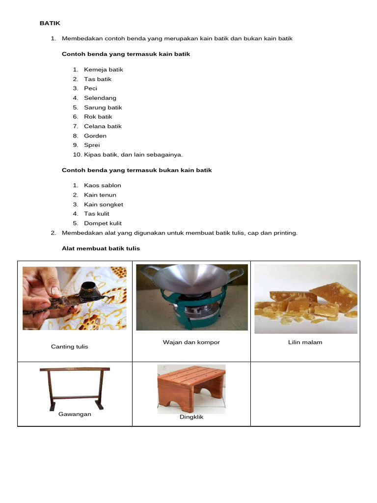Batik Kelas 1 Pdf