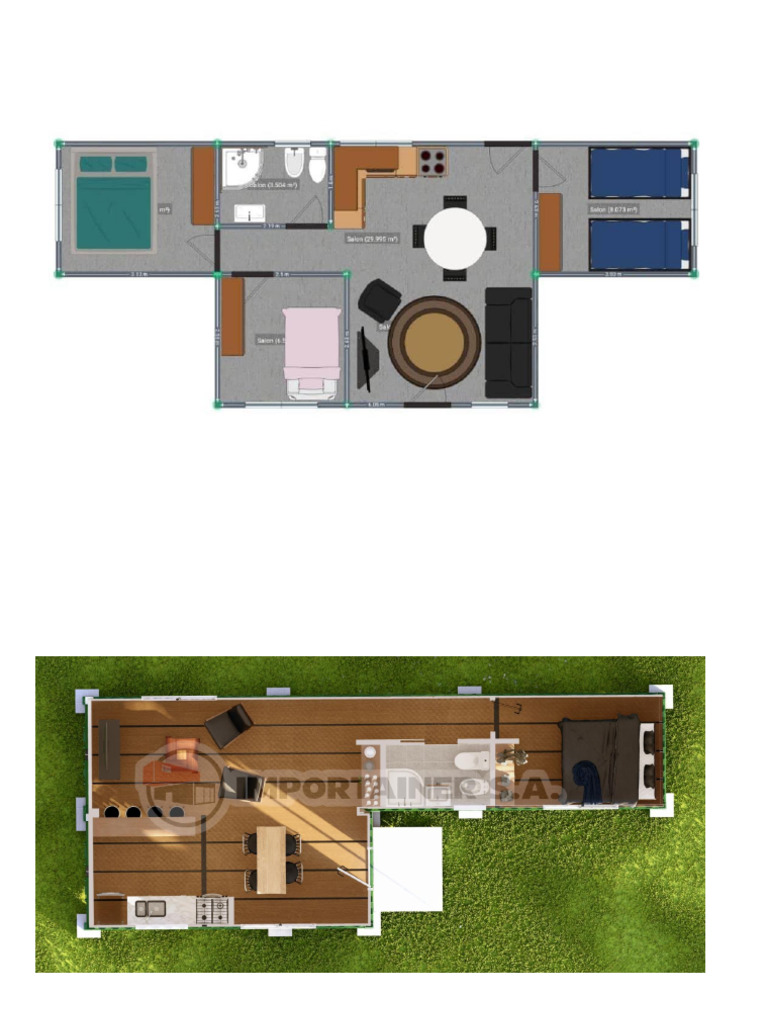 Vivienda de 45m2 Opciones 1,2,3 | PDF