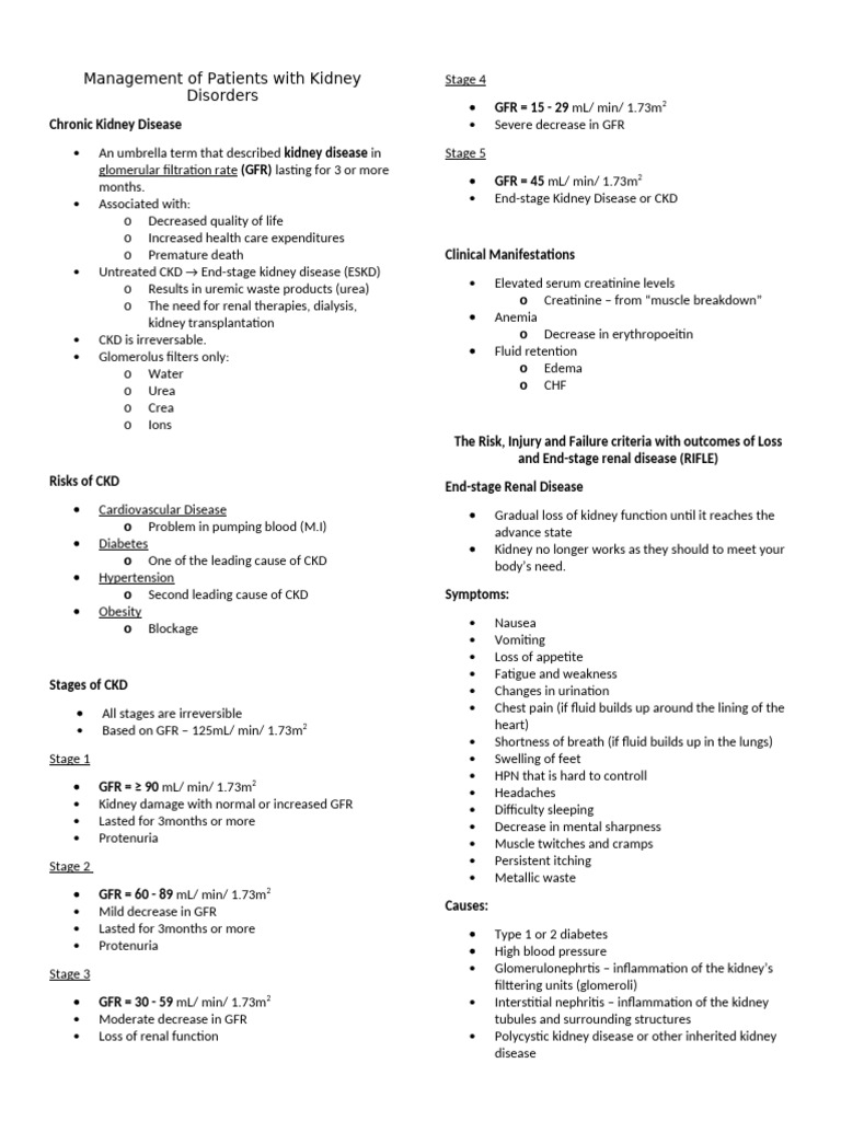 Chronic Kidney Disease | PDF