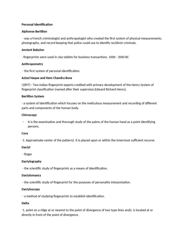 Reviewer in Personal Identification | PDF