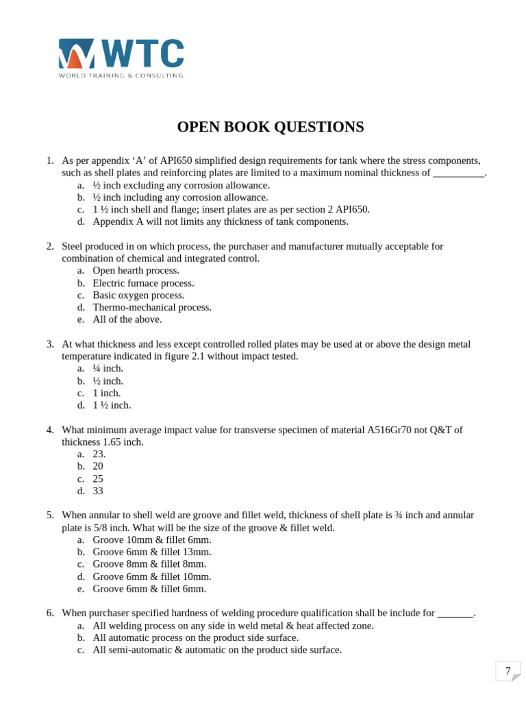 Open Book Questions | PDF